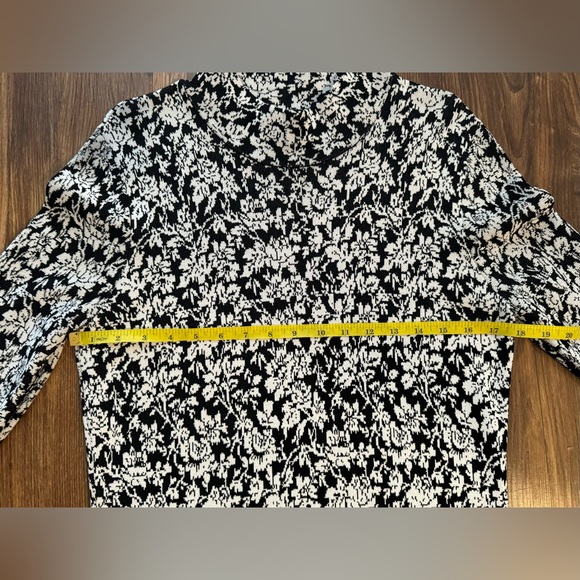 MICHAEL KORS White Black Floral Bodycon Knit Dress size XL - Picture 11 of 15